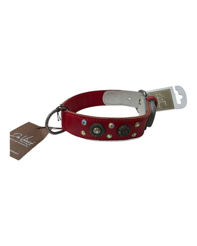 Collare cane cuoio rosso - cuoio,